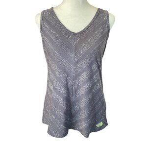 The North Face women's size M gray stretchy criss cross back athletic tank top
